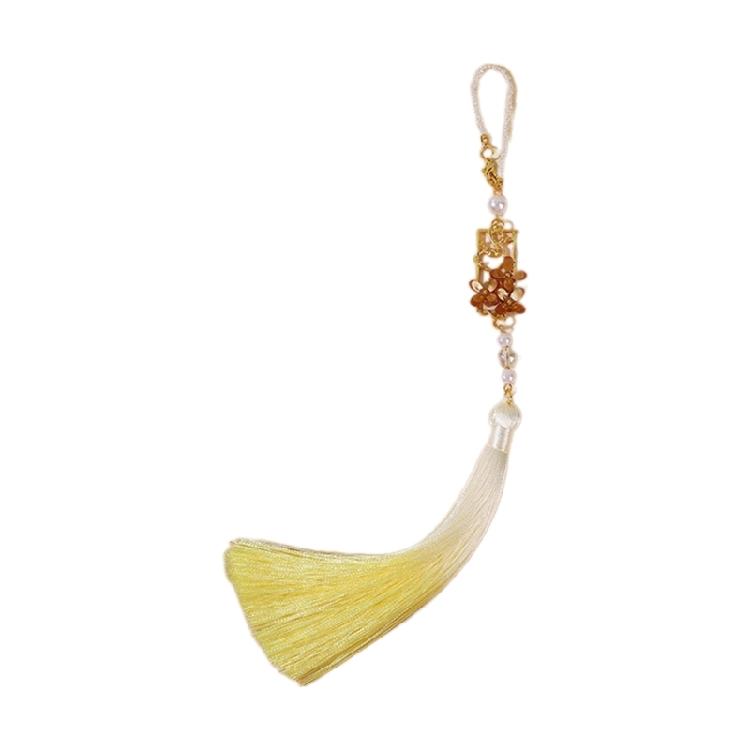 Unique Women Cheongsam Pendant Handmade Brooch with Long Tassels Female Jewelry