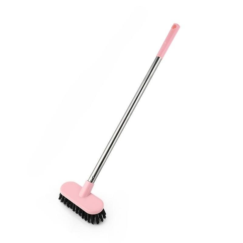 The Long-Handled Toilet Brush Is Perfect for Cleaning The Bathroom. Its Sturdy Bristles Effectively Remove Tough Stains розовый