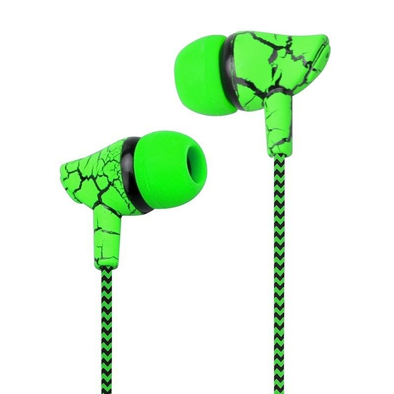 2018 New Sport Earphone Headset Super Bass 3.5mm Earphone Wired Crack Headset Button with Mic Handsfree Earphone for Samsung MP3 MP4