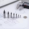 New 1 Set 1/1.5/2/2.5/3/4/5 Center Drill Bits Set,60-Degree Angle Center Drill Bits Kit Countersink Tools For Lathe Metalworking