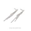 Elegant Silver Fringe Clip-On Earrings for Women - No Piercing Needed, High-End Everyday Design