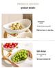 Bamboo & Wood Multi-layer Fruit Bowl and Pastry Plate - Creative Double-layer Ceramic Snack Holder for Home.