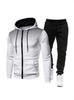 Polka Dot Men's Sportswear Set with Zip Hoodie and Sweatpants