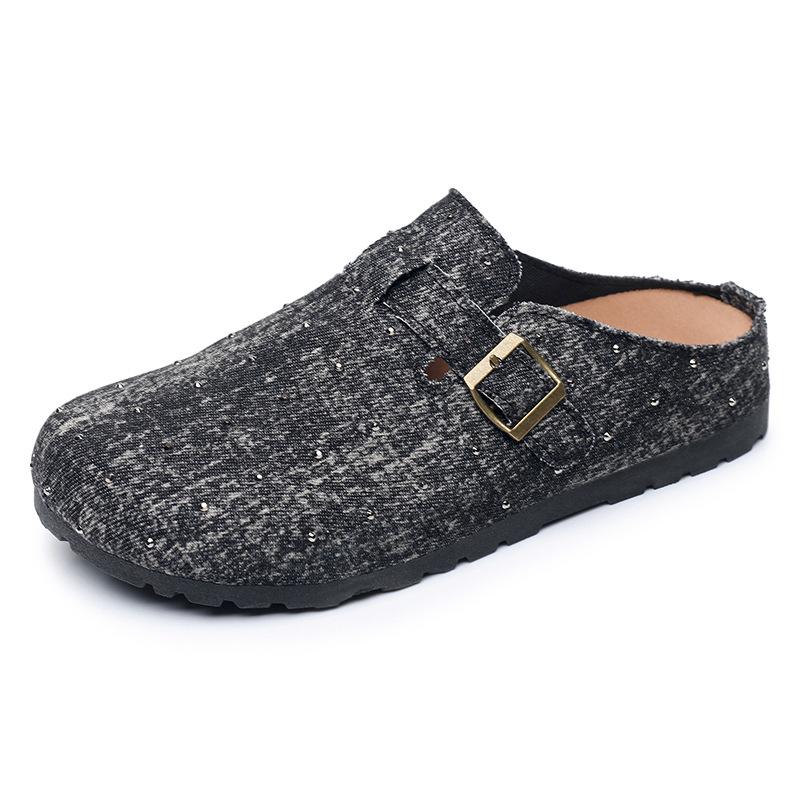 New Style Casual Front-opening Slip-on Women's Shoes with Thick Sole, One-piece Shoes