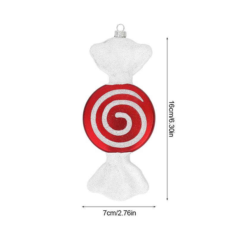 Big Christmas Lollipop Red Candy Cane Pendants Xmas Tree Hanging Ball Ornaments 2024 Christmas Decoration For Home New Year Gift