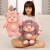 Cute Pig Plush Pillow Soft Hugging Stuffed Animal for Sleep Stress Relief Soothing Companion Birthday Holiday Gift Doll