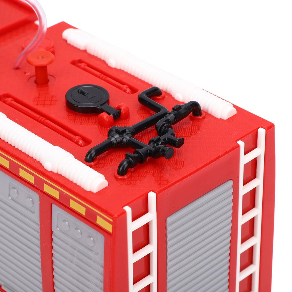 Light Up Fire Truck Toy Built In Music Friction Powered LED Electric Firetruck Toy with Water Spraying