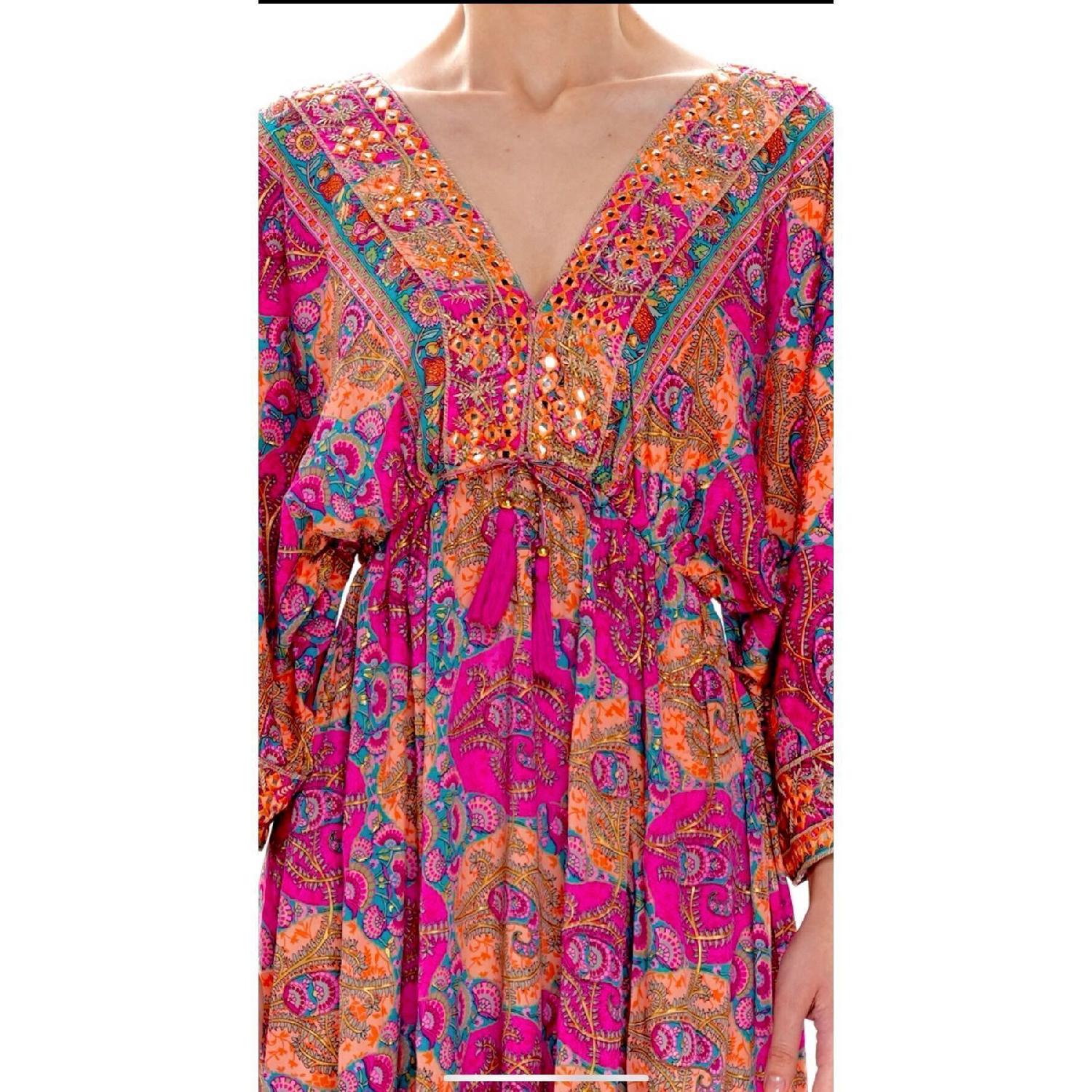 

Индийские шелковые богемные платья Standart оранжевый