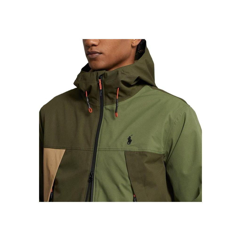 Polo Ralph Lauren Color Block Small Pony Embroidered Hooded Long Sleeve Jacket Men Jackets Green 710928496-001