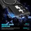 For Samsung Galaxy S24 Ultra Case PC+TPU Phone Cover with Lens Lid Compatible with MagSafe