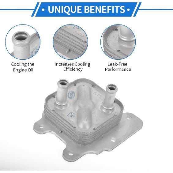 1 Pc Engine Oil Cooler for Nissan Rogue 2014-2020,for Nissan Altima 2013-2018 Aluminum Alloy Transmission Oil Cooler Trans Cooler with O-ring Seals