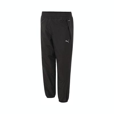 Calças Esportivas Versáteis com Punho Elástico Tecido Masculinas Parte Inferior Preto 632493-01