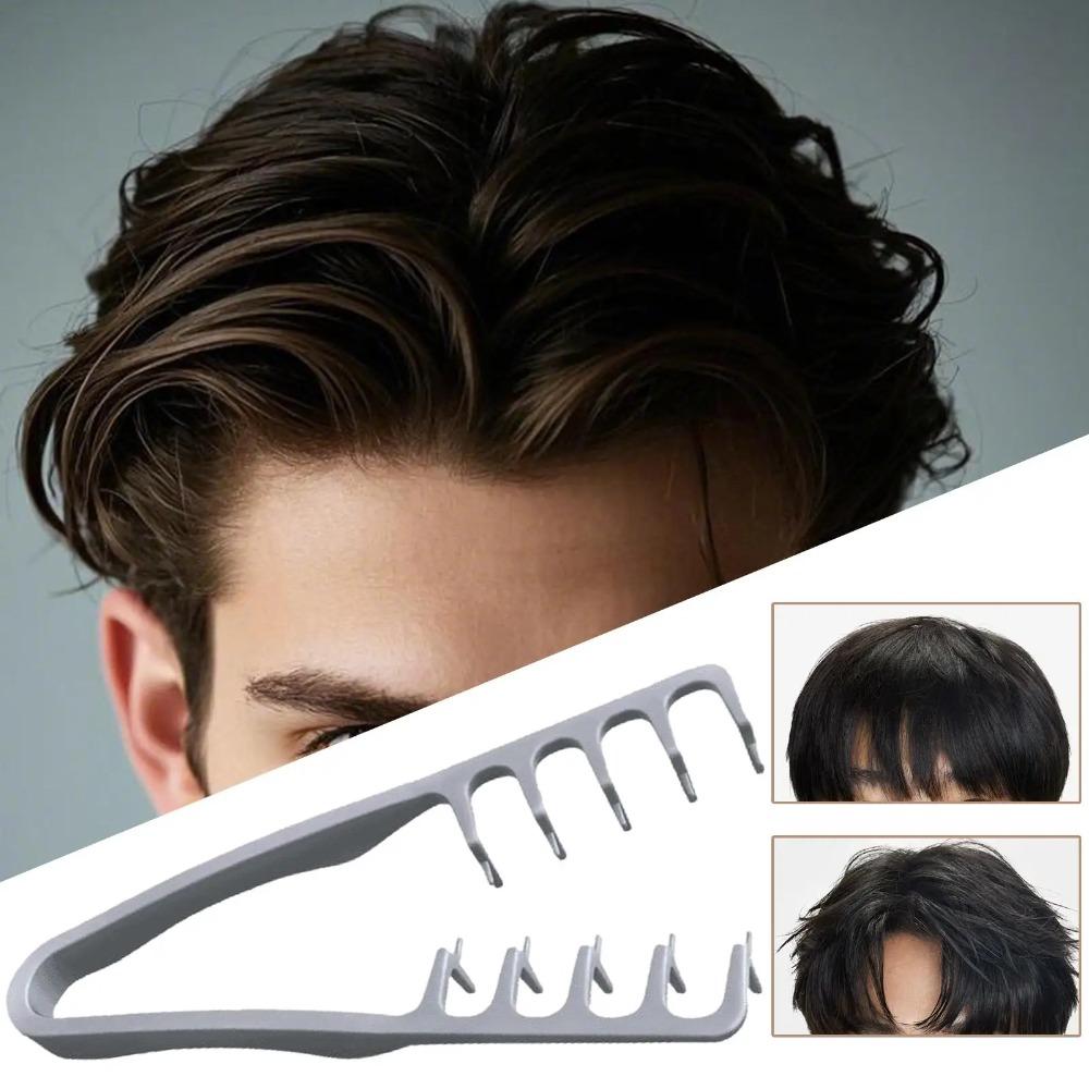 Flauschige Textur Stylingkamm Volumengebender Kamm mit breiten Zinken Haarkämmwerkzeuge Natürliches Locken Dauerwellenwerkzeug Haarschmuck für vollen Pony