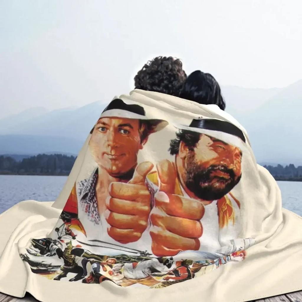 Bud Spencer Terence Hill Decken Sofabezug Samt Herbst/Winter Super Weiche Kuscheldecke für Bettwäsche Büro Tagesdecken