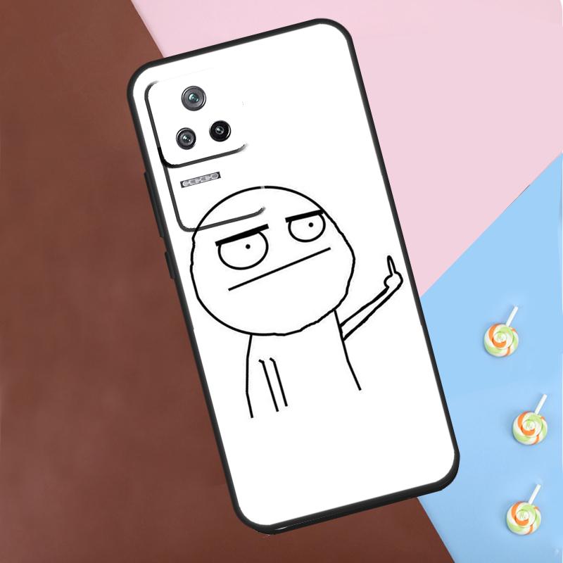Funny Man Middle Finger Case For Xiaomi 13 14 13T Pro 11T 12T 12 Lite POCO X6 Pro X3 X4 X5 M6 Pro M5s F3 F5 Cover