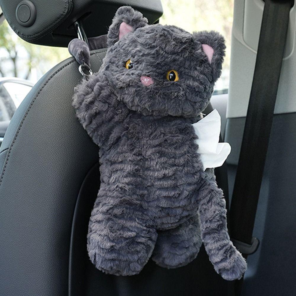 2 In 1 Plush Tissue Box Dispenser Cartoon Cute Plush Car Tissue Box  Interior Accessories
