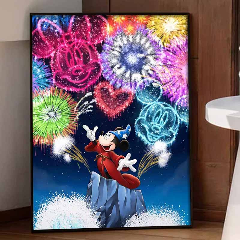 Disney 5d Diamond Painting Full of Diamonds Diy Diamond Embroidery Festive Mickey Art Decorative Painting Ornaments Living Room