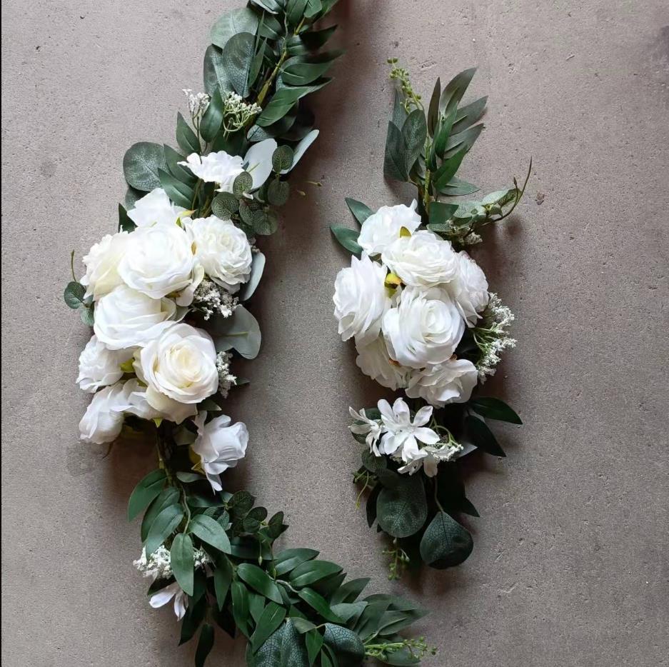 Wedding Welcome Card Water Card Flower, Indicator Flower Arrangement, Simulated Silk Flower Arrangement Photography Prop Ornament Decoration