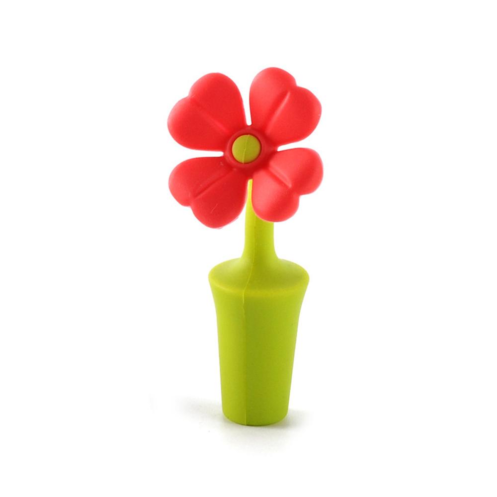Silicone World Bauhinia Flower Silicone Wine Stopper  Vacuum Red Wine Bottle Stopper Sealed Champagne Drinks Wine Stopper Tools