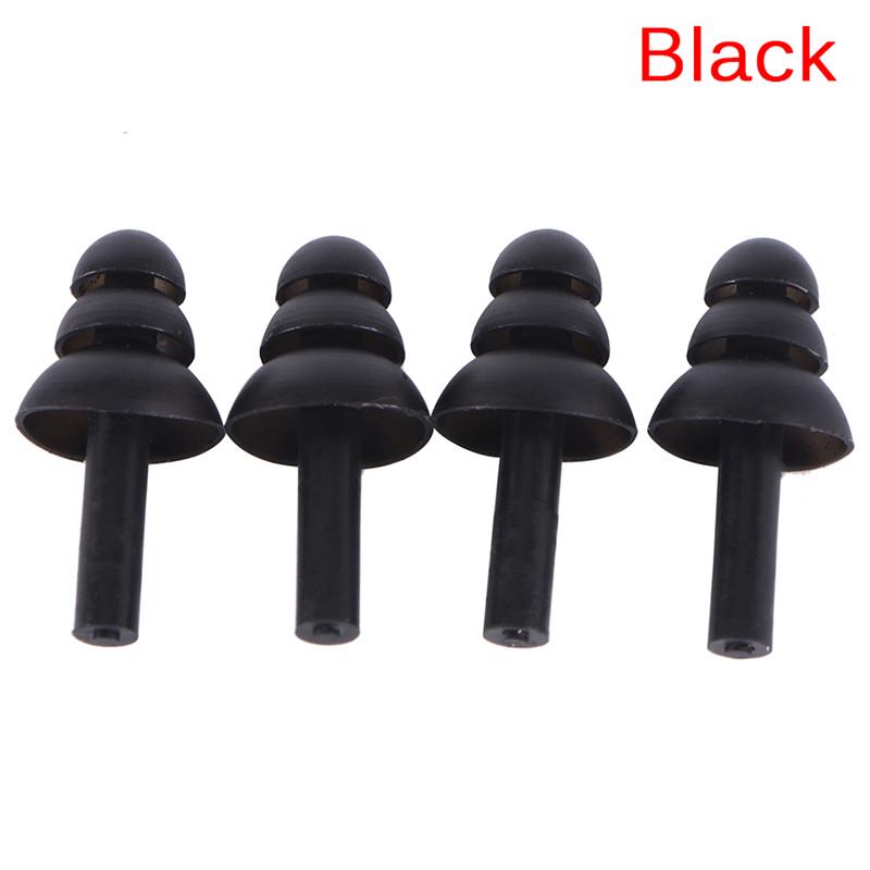 

4 шт. для учебы, сна, силиконовые беруши, защита от шума, храпа, удобные чёрный