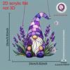 2D Flat Purple Theme Acrylic Dwarf Desktop Decoration, Suitable for wall Decoration, porch, Room, Villa, accents Home, Hallway, or Workplace - Rustic