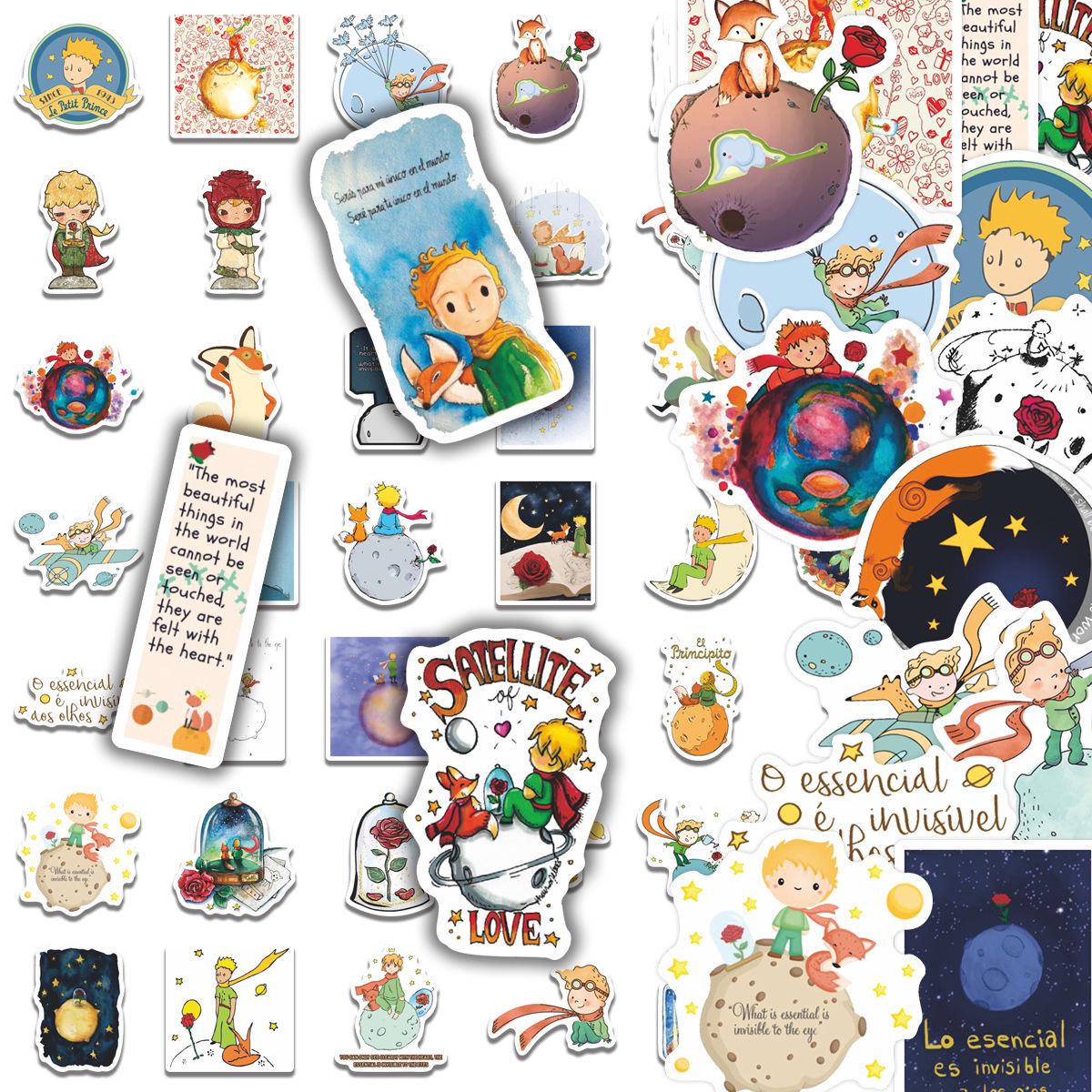 

The Little Prince Cartoon Stickers - 50 Sheets for Journals, Notebooks, Phone Cases, and Suitcases B183