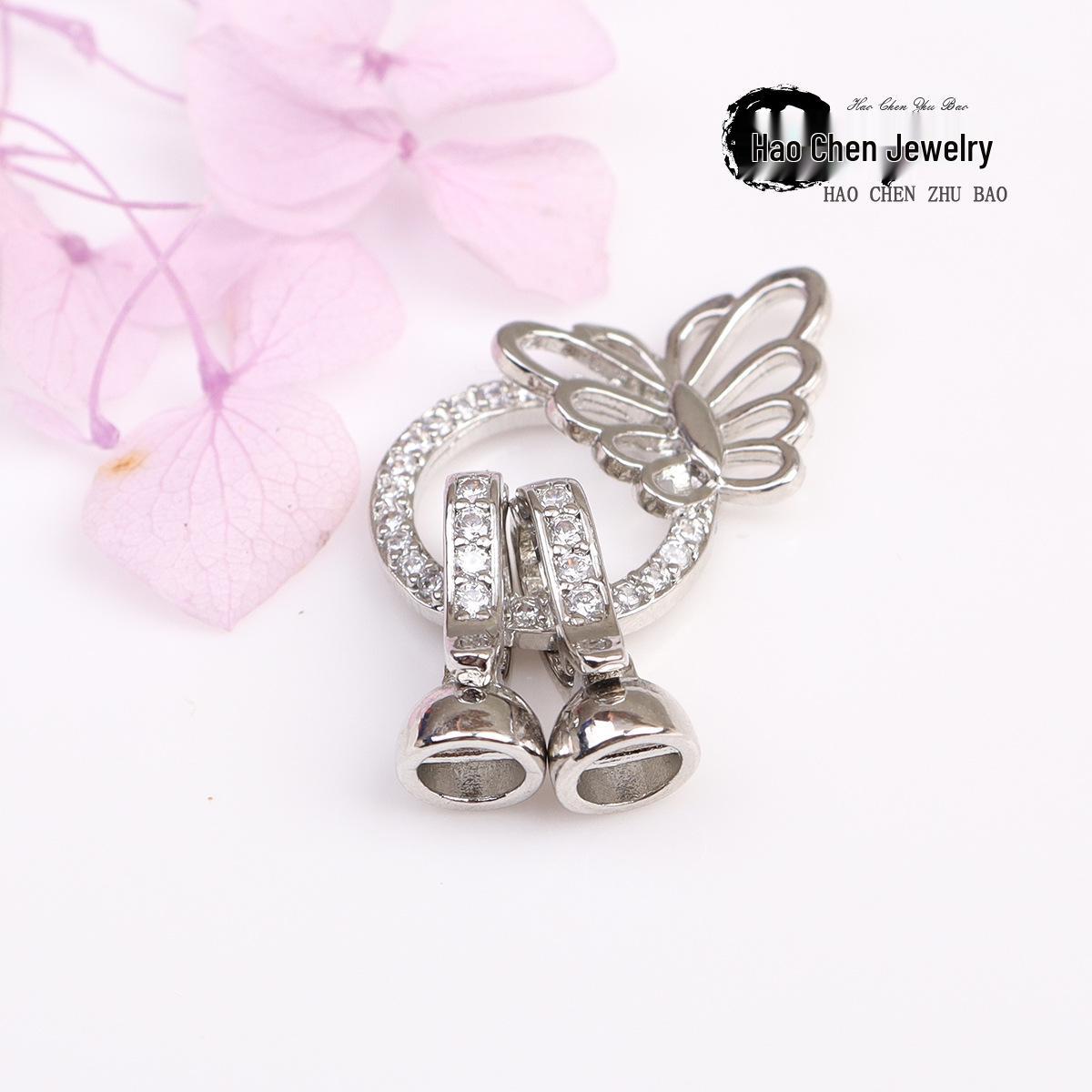 

14K Gold-Filled Butterfly Pearl Clasp with Zircon for DIY Jewelry