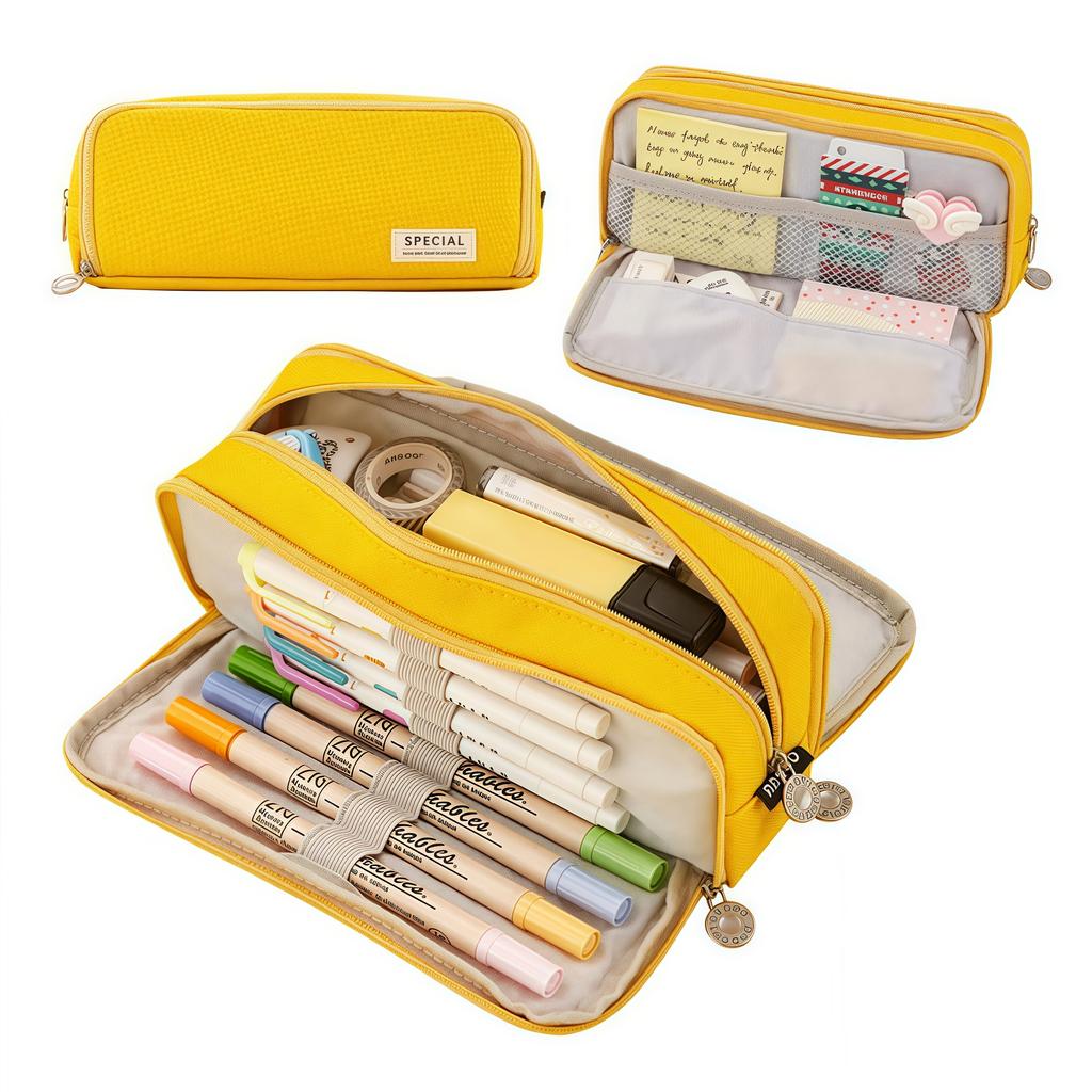 Large-capacity pen case, portable pen case, spacious storage space durable and beautiful, a necessity for students and offices