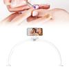 Nail Desk Lamp for Nail Tech Half Moon with Phone Holder Desktop Foldable Beauty Light 28W   Color Brightness Professional for Salon S White
