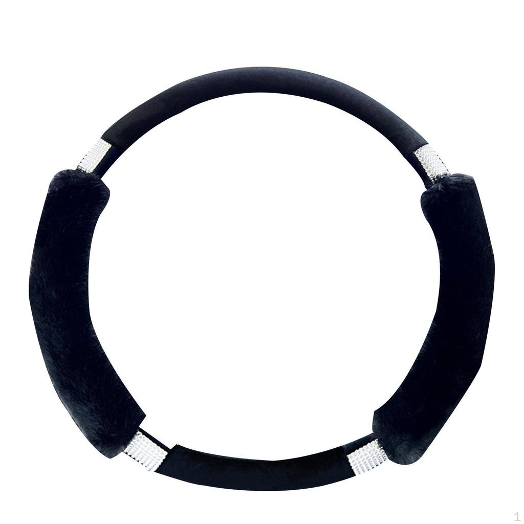 Car Steering Wheel Cover Protector 15 Inch Auto Interior Accessories Odorless Plush Anti Slip