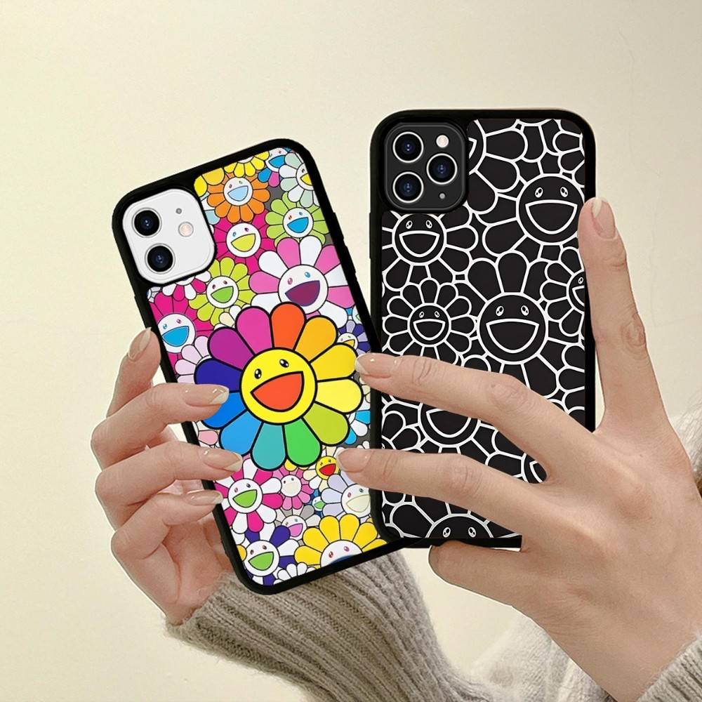 T-Takashi M-Murakami For IPhone 17 16 15 14 13 12 11 Pro Max Plus Shockproof PC+TPU Phone Back Cover