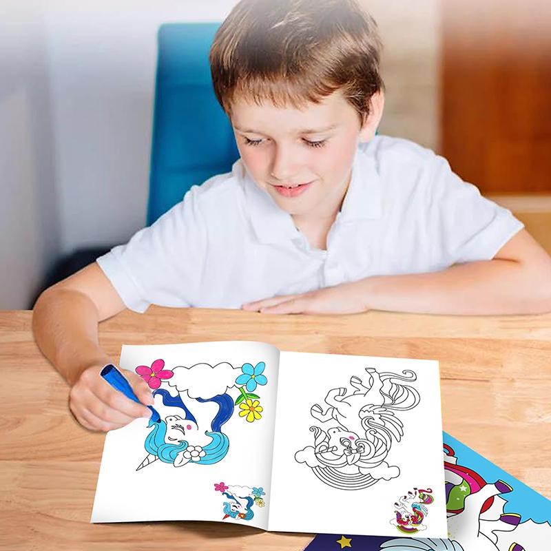 Color Book Children'S Cartoon Graffiti Drawing Book Early Education Enlightenment Fun Drawing Coloring Book Set