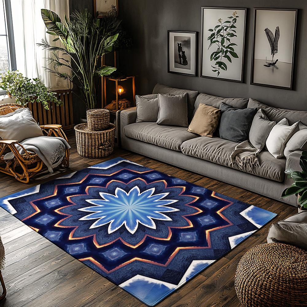 

Boho Area Rug Non Slip Washable Indoor Outdoor Carpet Home Decor Farmhouse Entryway Floor Mats Living Room Accent Rug 50x 80cm