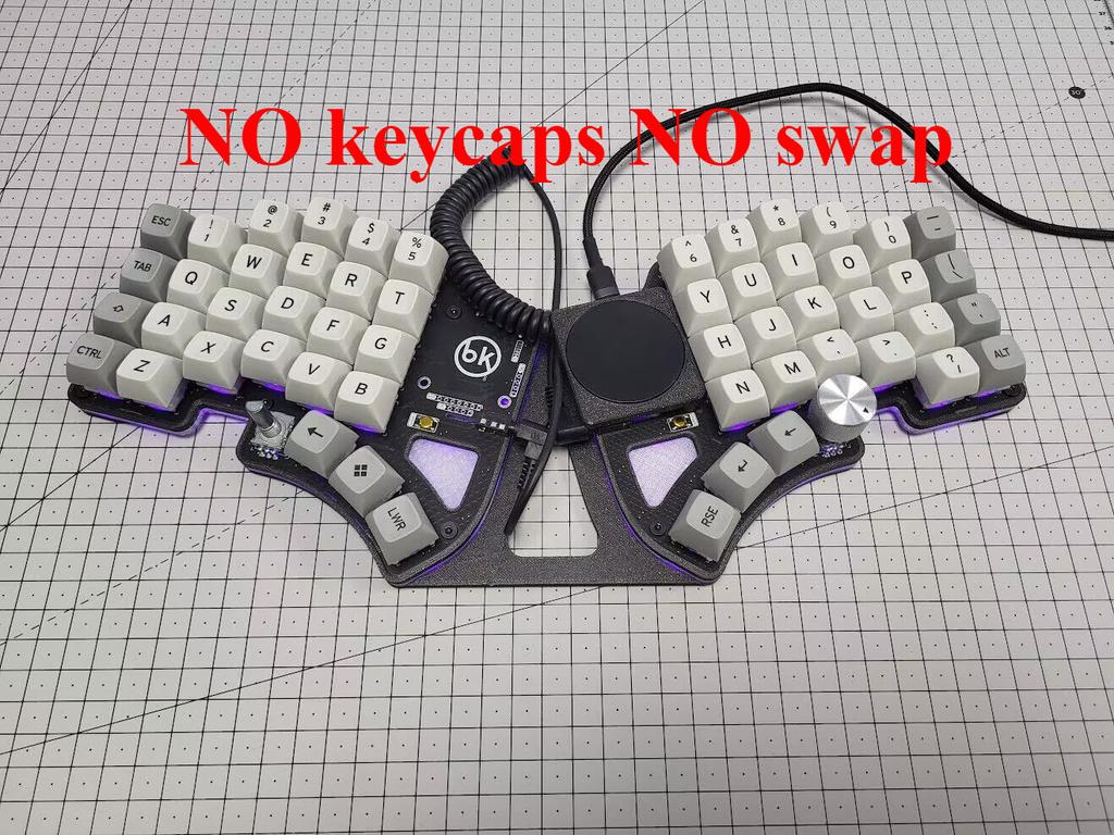 Custom Dilemma Max Split Keyboard Kit Wired RGB Hot Swap Welding FDM Knob Touchpad Mouse Simulate Support Vial MX Switch Gift