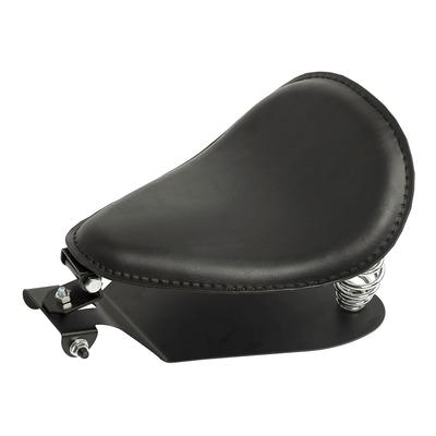 1 Set Leather Single Seat with Spring Loaded Bracket Kit, Motorcycle Solo Seat Springs Bracket Seat Base