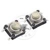 Waterproof IP67 7x7x5 Vehicle Touch Switch: White Head, Black Base, 10mm Pin Pitch, 3.4mm Outer Diameter, 7.2x7.2x5 Dimensions