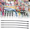 100pcs 12 Inches  Black Cable Ties  Ties with Screw Mounting Hole Automotive Cable Ties for Home Office Wire Managements