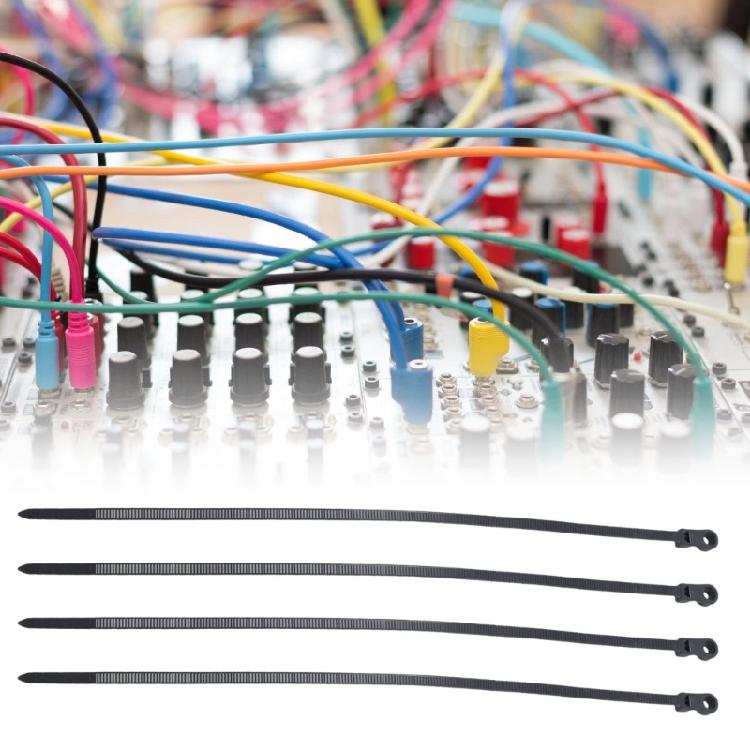 100pcs 12 Inches Black Cable Ties Ties with Screw Mounting Hole Automotive Cable Ties for Home Office Wire Managements