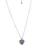 Sk8Er Rock Blossom Love Heart Chain Surgical Steel Necklace