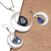 Tanzanite Set Jewelry Quartz  Gemstone Pendant 18-20'' Necklace