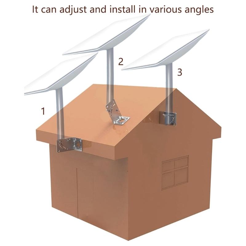 Montážní držák L Montážní držák pro instalaci na okapovou střechu nebo stěnu Nastavitelný nástěnný držák pro Starlink Gen 2 a anténu