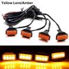 4Pcs For Toyota Tundra 2018 2019 2020 2021 Car LED Front Grille Strobe Light Daytime Running Lamp DRL Grid Warning Lamp Amber