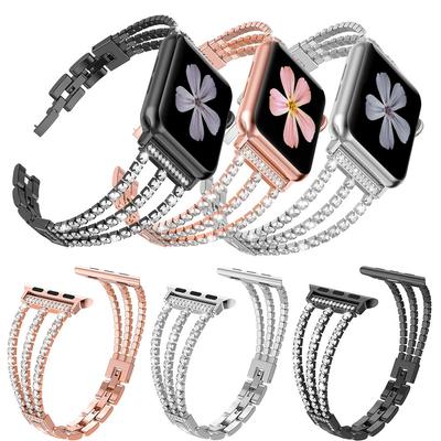 Chain Bling Diamonds Strap for Apple Watch Band 49mm 45mm 44mm 40mm 38 42 Mm 41mm Steel Bracelet Sport for IWatch Series 8 7 6 Se 5 4 3