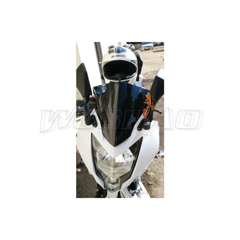 

Мотоциклетный ветровик Double Bubble для 2015 2016 2017 Kawasaki Ninja 250SL 250 SL A B BX BX250 Черный Иридий чёрный