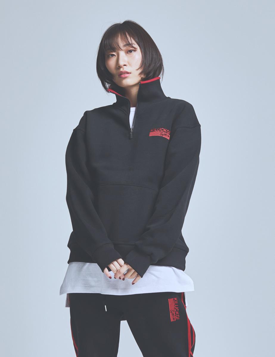 Girukji Color Block Half Zip Black/Yellow/L