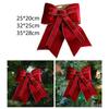 Red Christmas Bow Pendant Photo Props Bow Hanging Ornament Christmas Tree Hanging Decoration for Wall Living Room Scene Layout