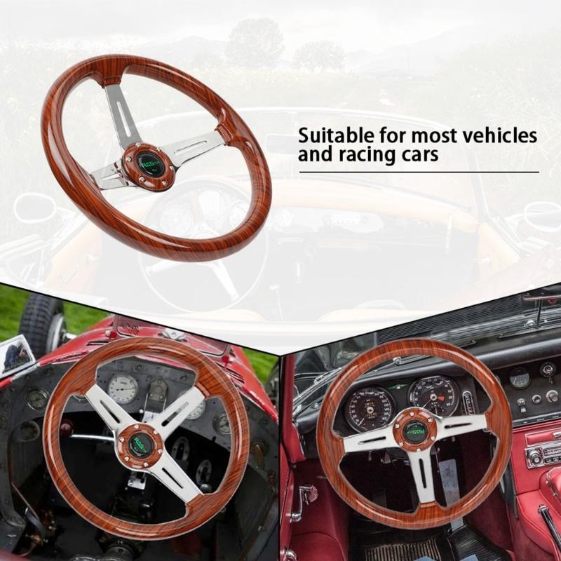 14-Inch Acryl Stuurwiel voor Auto Modificatie of Competitieve Gaming Verbeterde Controle & Precisie Eenvoudige Installatie