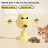 Wobbling Cat Toy with Suction Cup Interactive Cat Teaser Wand Toy with Gall Fruit Balls Treat Dispenser Toy for Indoor Cats Entertainment