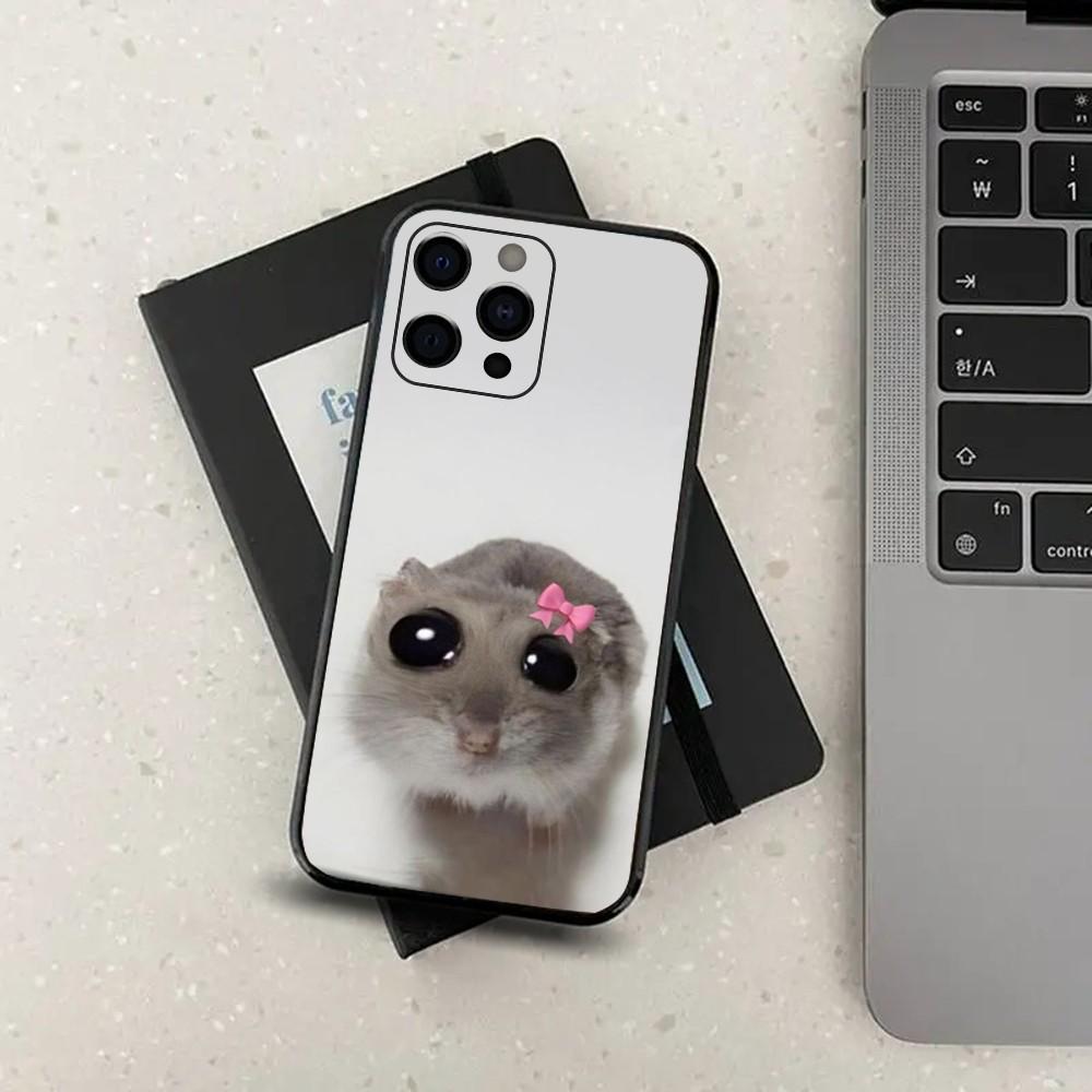 

Animal Cute Pet Hamster Phone Case For Apple iPhone 15,14,13,12,11,Pro,X,XS,Max,XR,Plus,Mini Soft Black Cover iPhone7