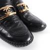 Great CHANEL loafers COCO Mark leather black leather Women 36 22B G39320 Used